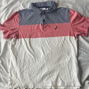 Nautica Men's Polo Shirt - Navy, red , and white